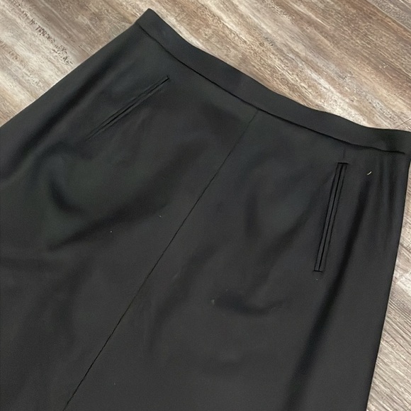 Talbots‎ Classic Black Wool A-Line Midi Skirt size 10 NEW - Picture 2 of 9